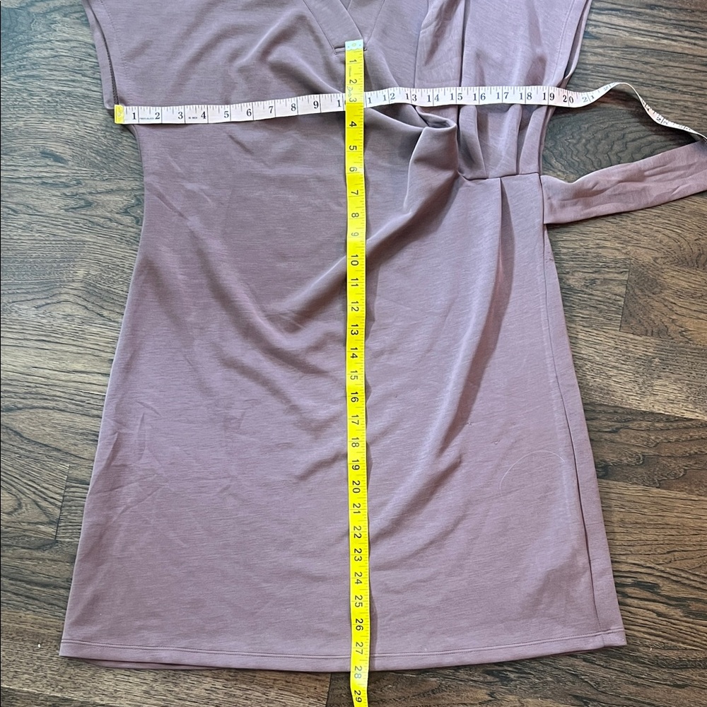 Cable & Gauge Dusty Plum Wrap Dress - Picture 6 of 11